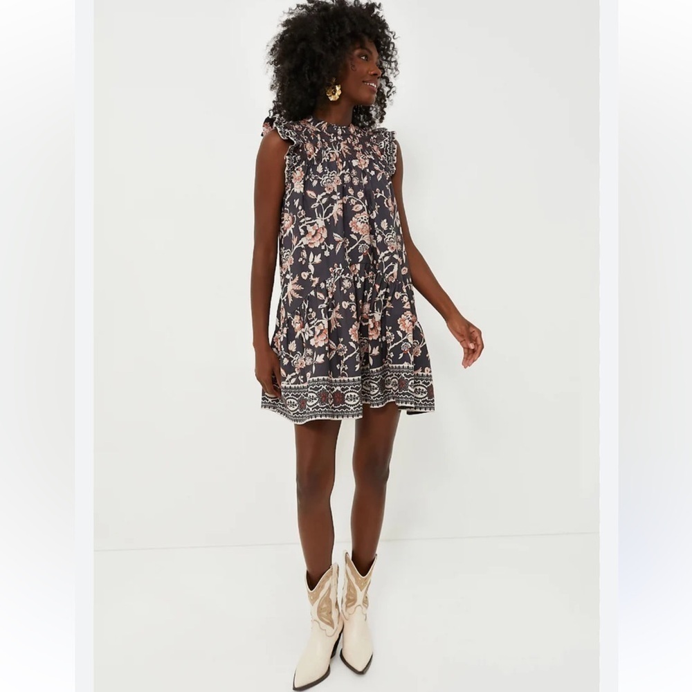 LOVE THE LABEL Women’s Viola Mini Dress Devon Print Sz Large Western Farmhouse